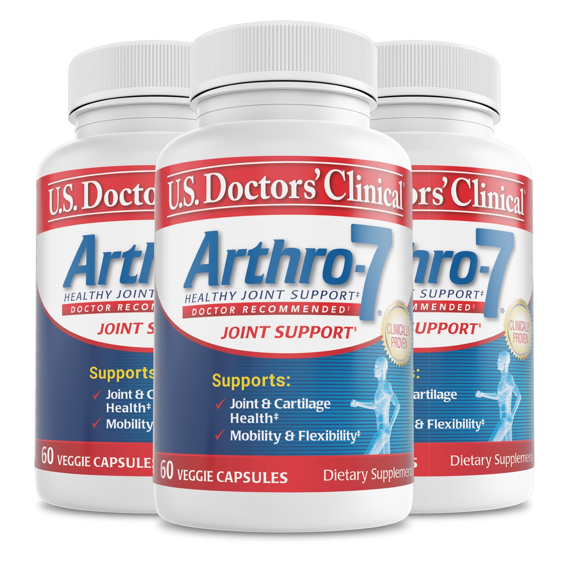 3-bottles of Clinically Proven U.S. Doctors' Clinical Arthro-7