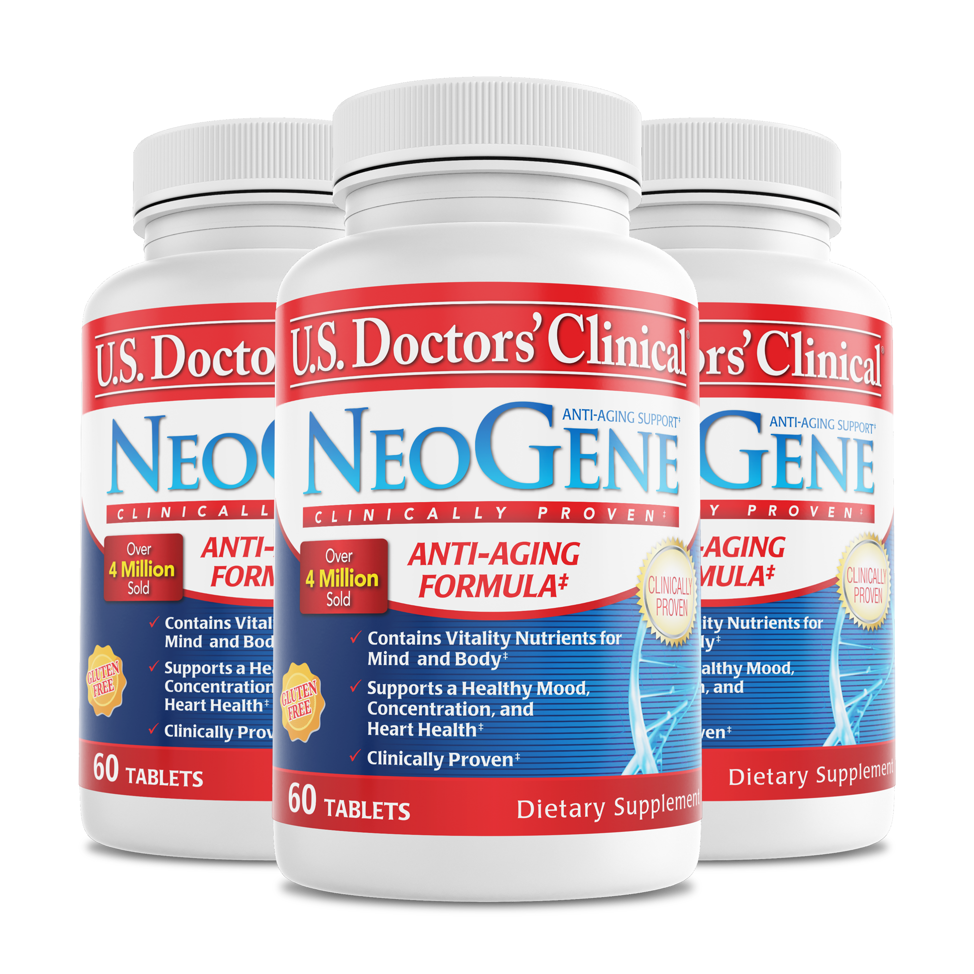 3-bottle bundle of U.S. Doctors' Clinical NeoGene
