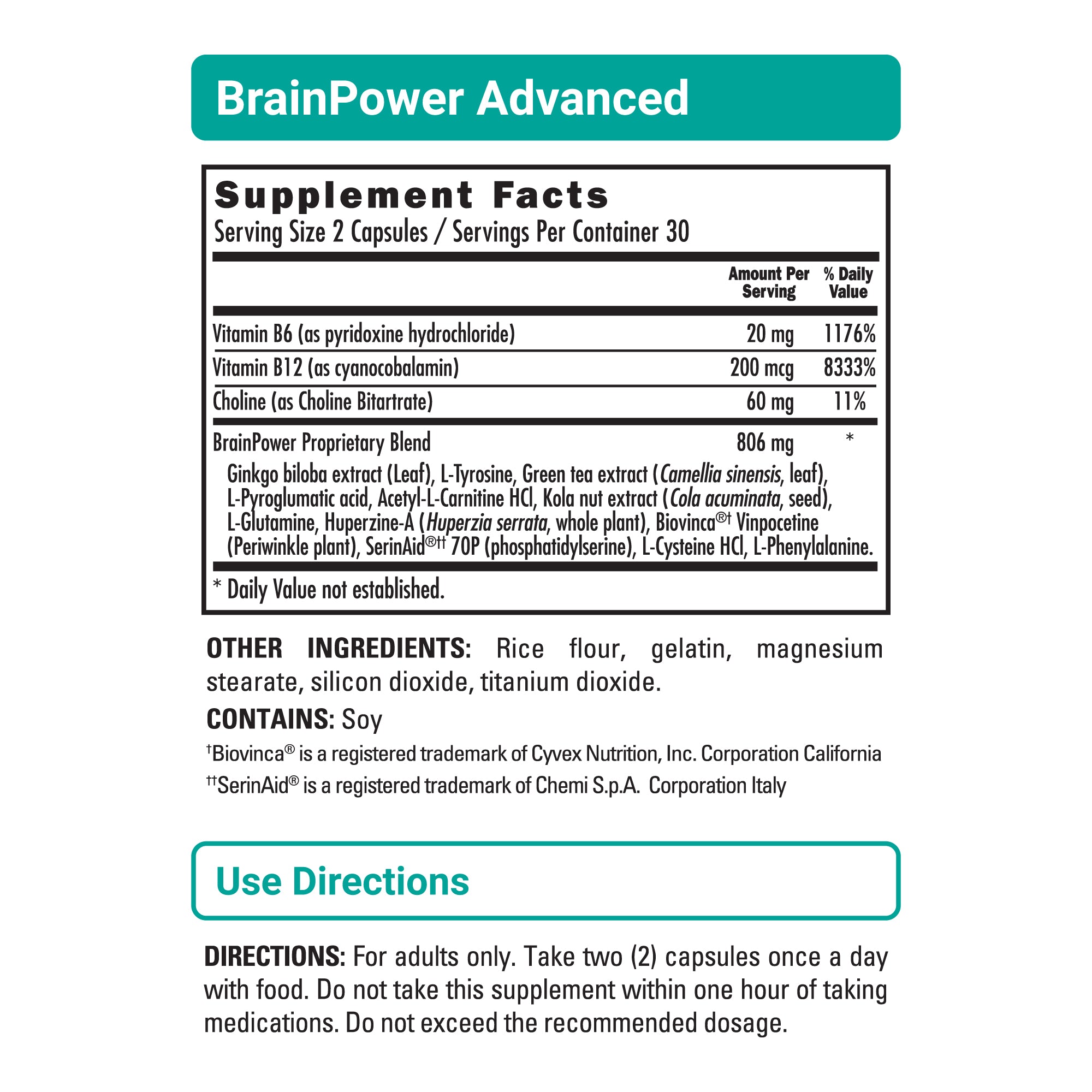 BrainPower Advanced sup facts
