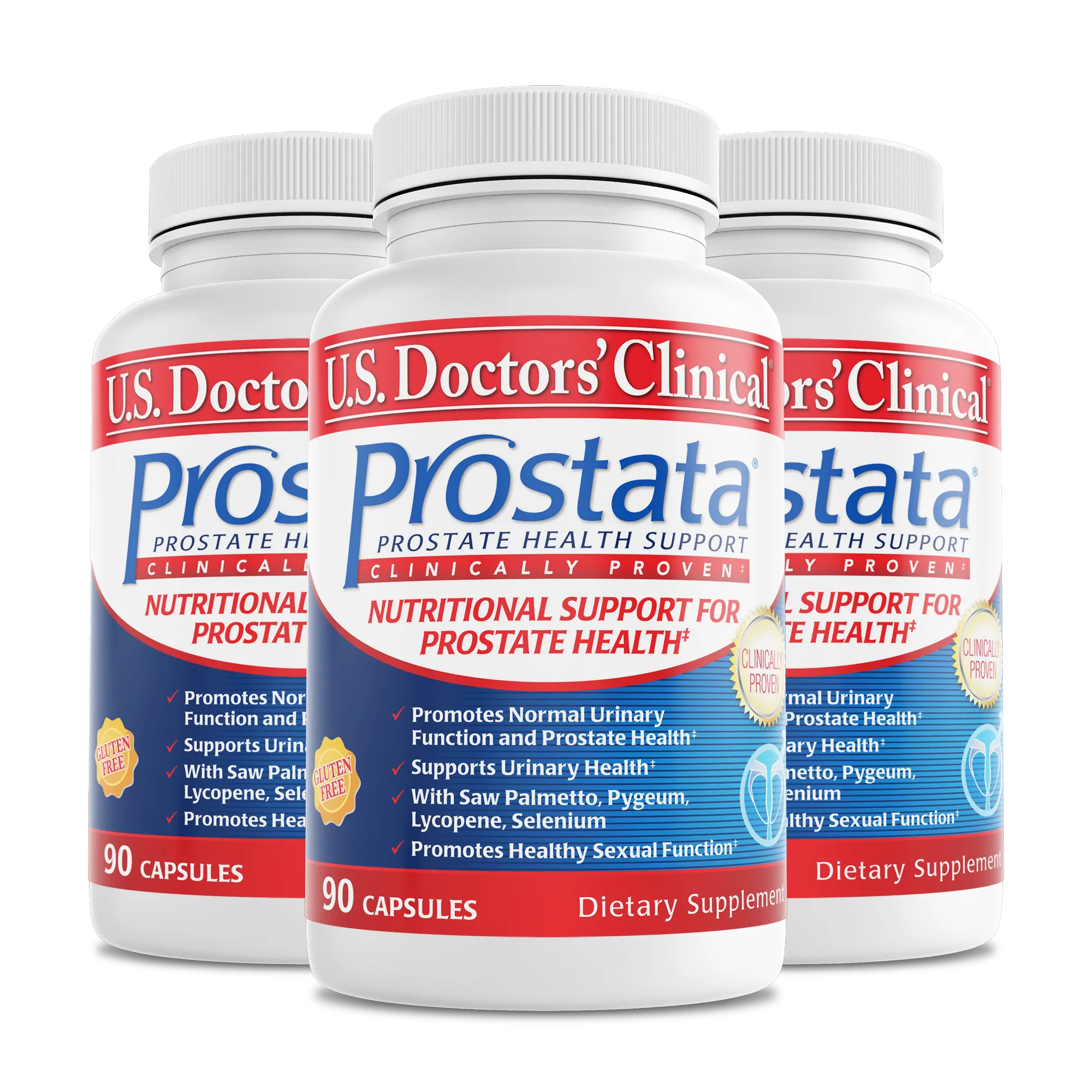 3-bottle bundle of U.S. Doctors' Clinical Prostata 