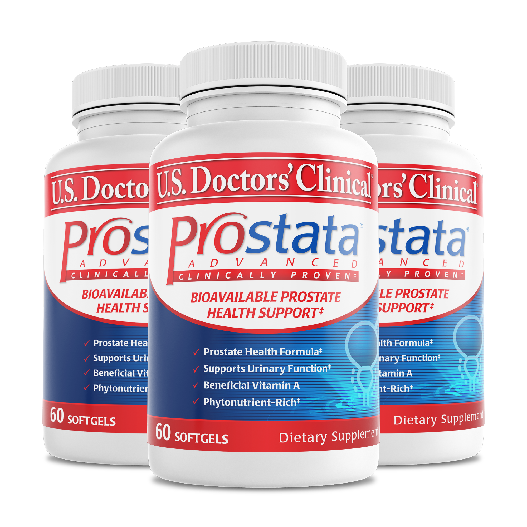  3-bottle bundle of U.S. Doctors' Clinical Prostata Advanced bottle